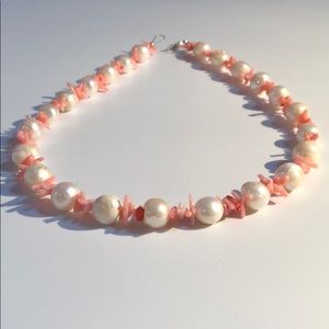 Stunning Genuine Cultured Pearl & Coral Necklace💕